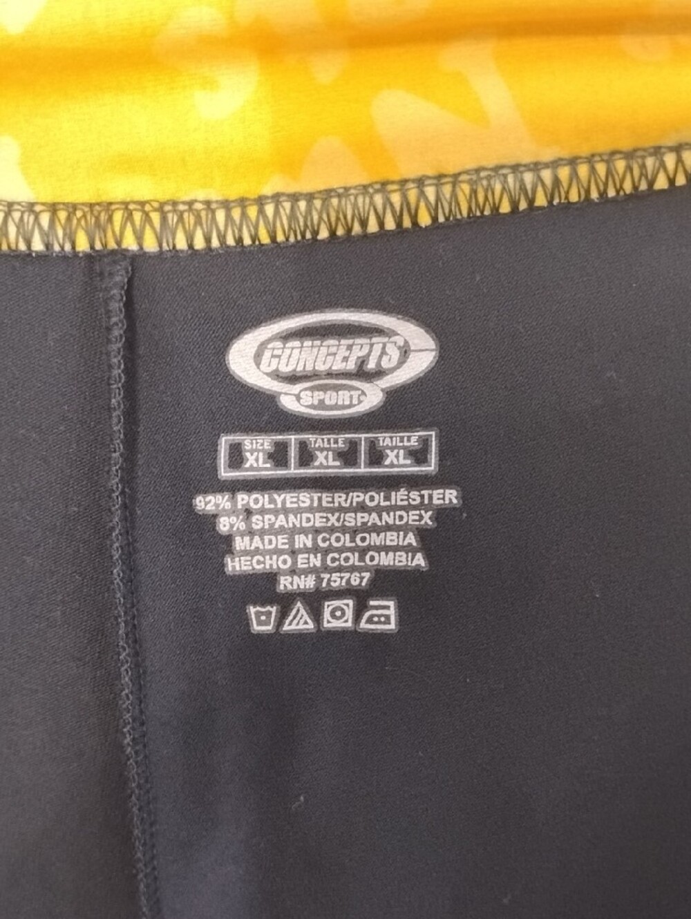 NWT Concepts Sport Navy Shorts with Yellow Waistband "Denver Nuggets" Size XL - Picture 4 of 5
